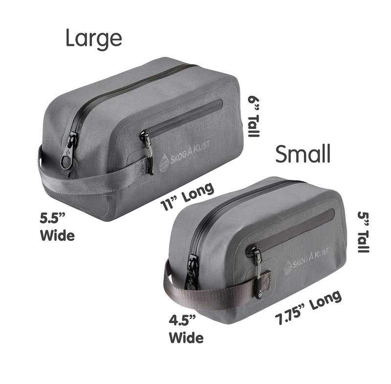 Skog Ã… Kust DoppSÃ¥k Waterproof & Leak-Proof Travel Toiletry Bag | Large, Charcoal Grey - Image 2